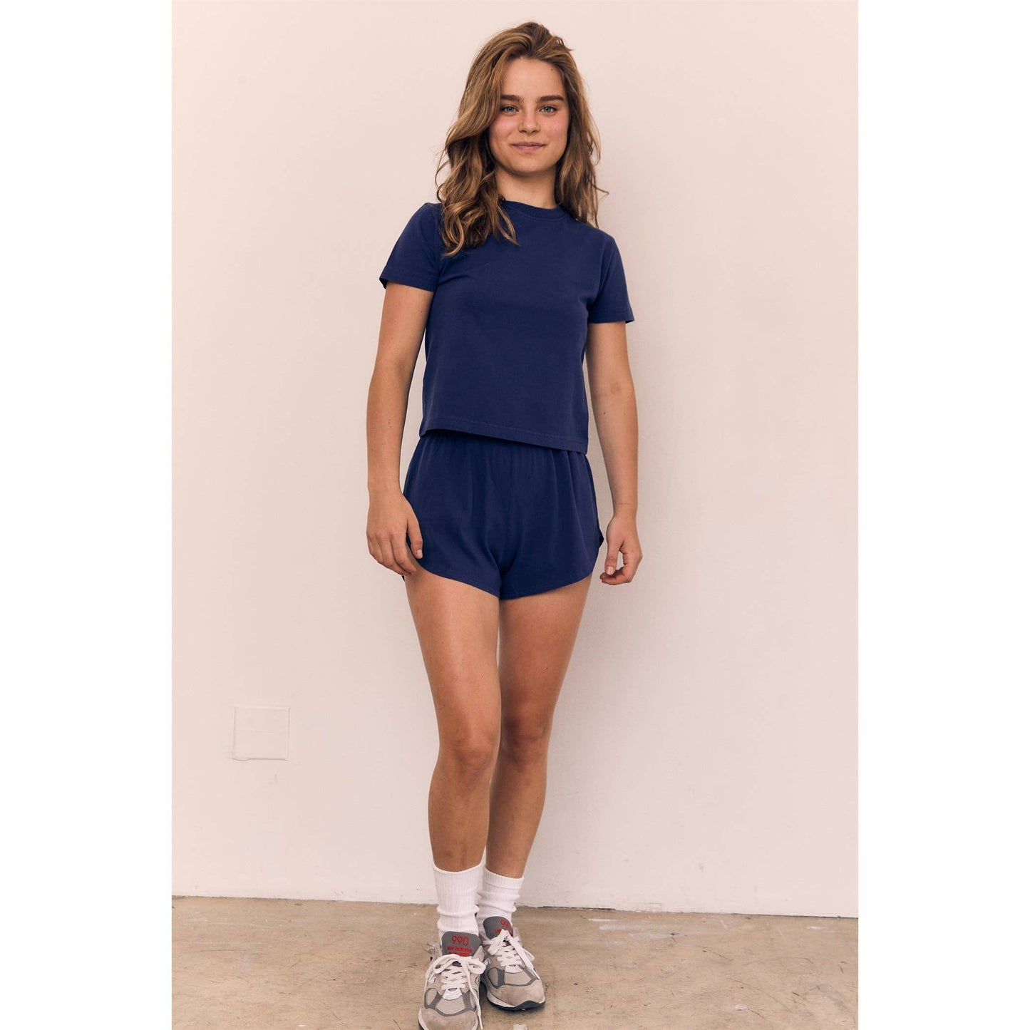 Perfect Fit Mom Cropped Tee- Pine