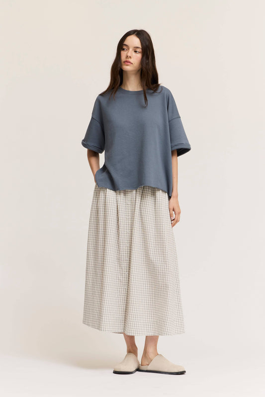 Wrenly Plaid Button Down Skirt