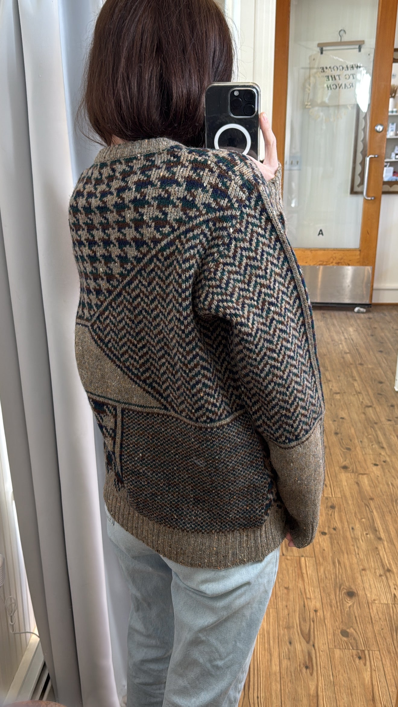 Vintage 70’s Shetland Wool Abstract Sweater