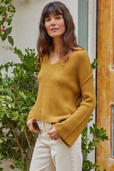 Bernadette Mustard Knit Sweater