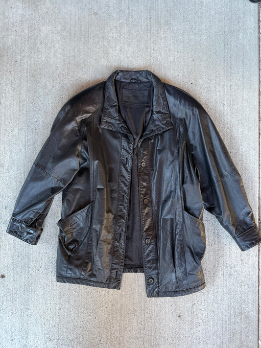 Vintage Genuine Leather Coat