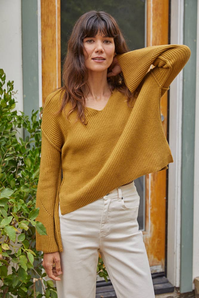 Bernadette Mustard Knit Sweater