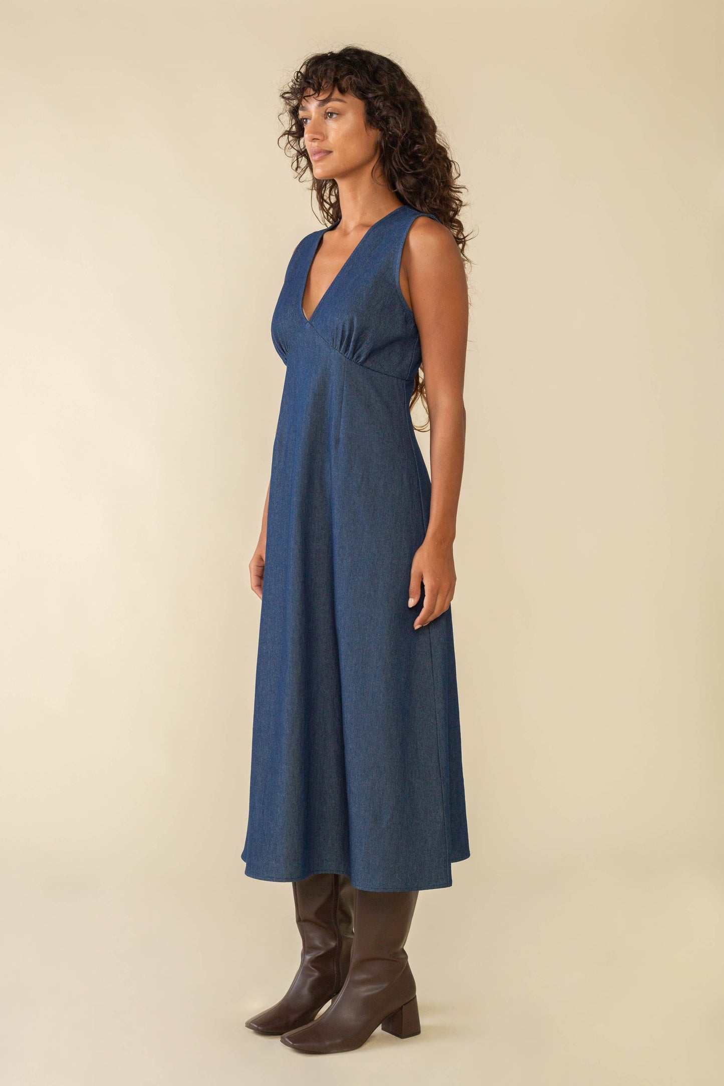 Carson Denim Midi Dress