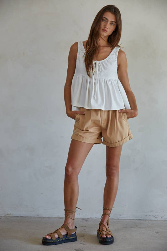 Aster Cotton Babydoll Tank Top