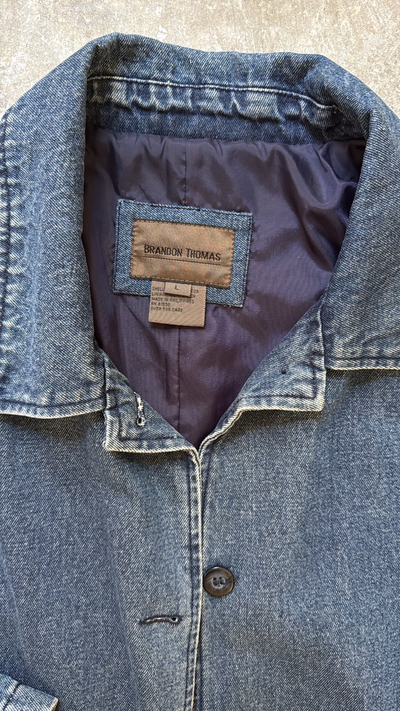 Vintage 90’s Long Denim Chore Trench