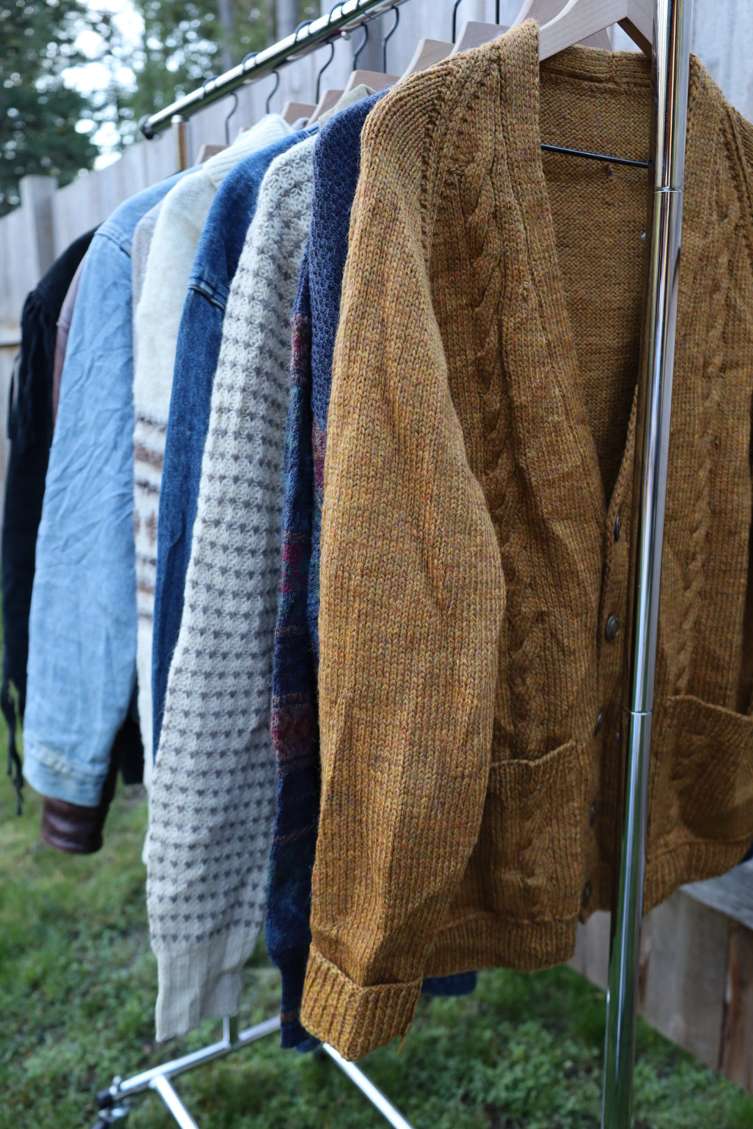 Vintage Wool Mustard Cardigan Sweater