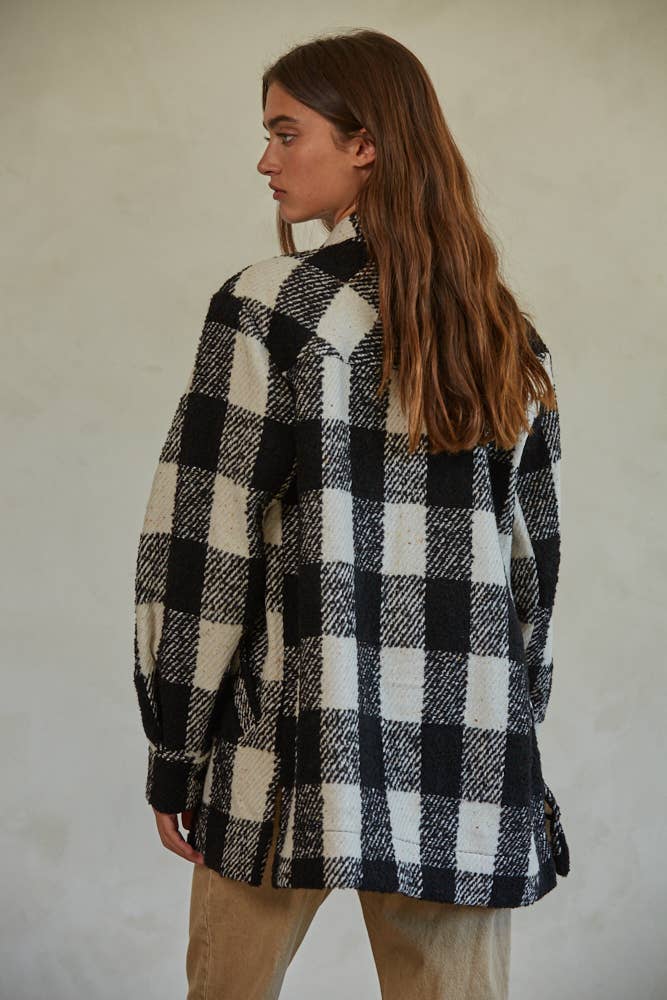 James Wool-blend Button Down Shacket Coat