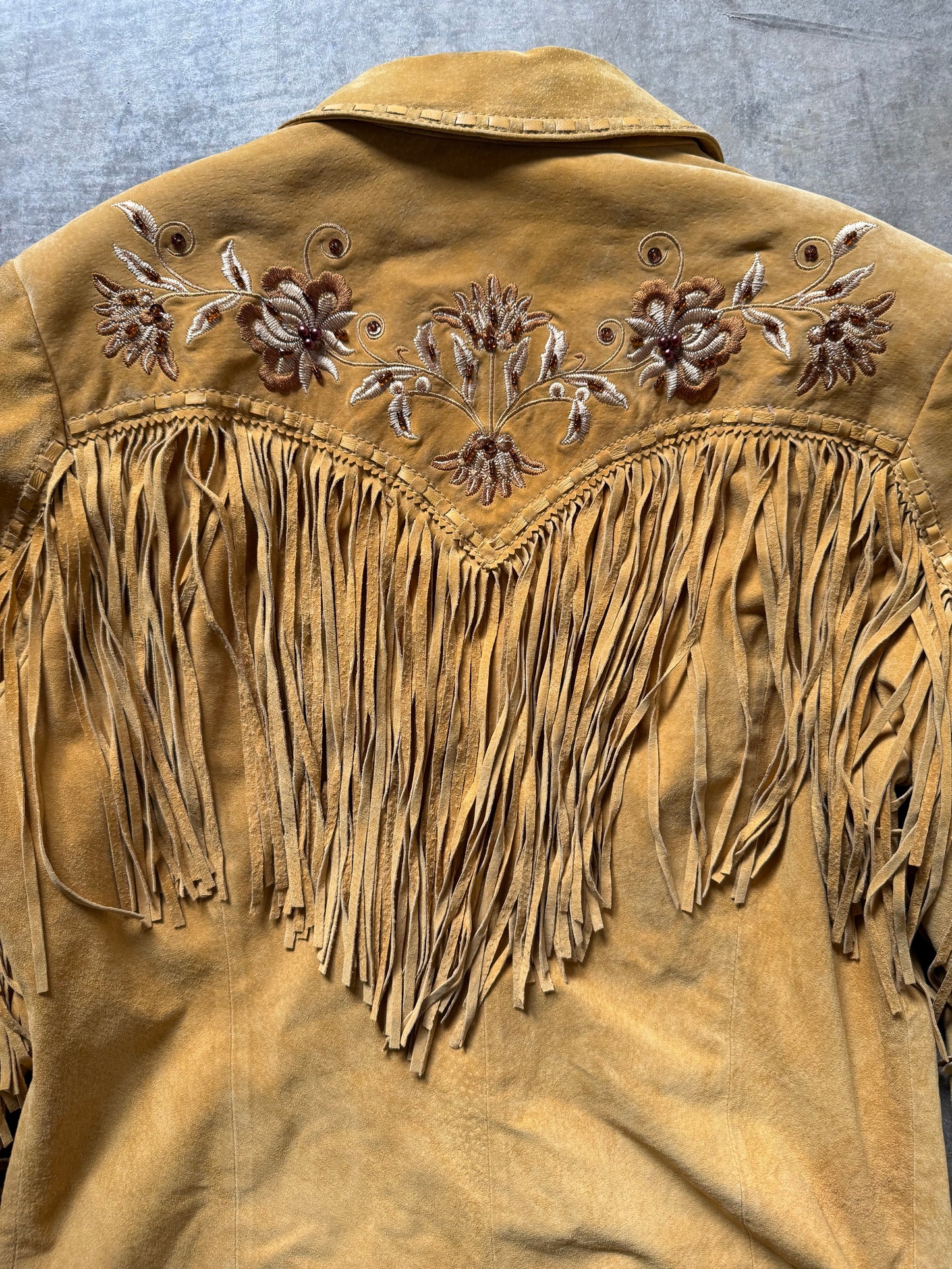 Vintage Geniune Leather Suede w/ Fringe