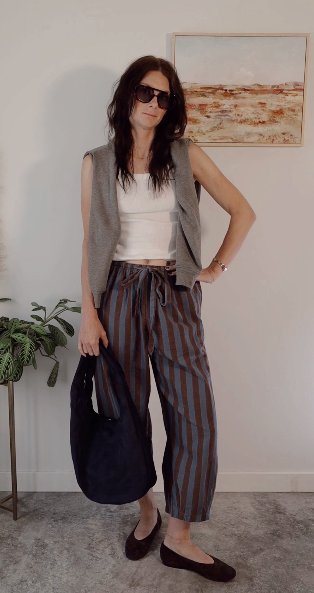 Manon Cotton/Linen Blend Easy Wear Lantern Pants