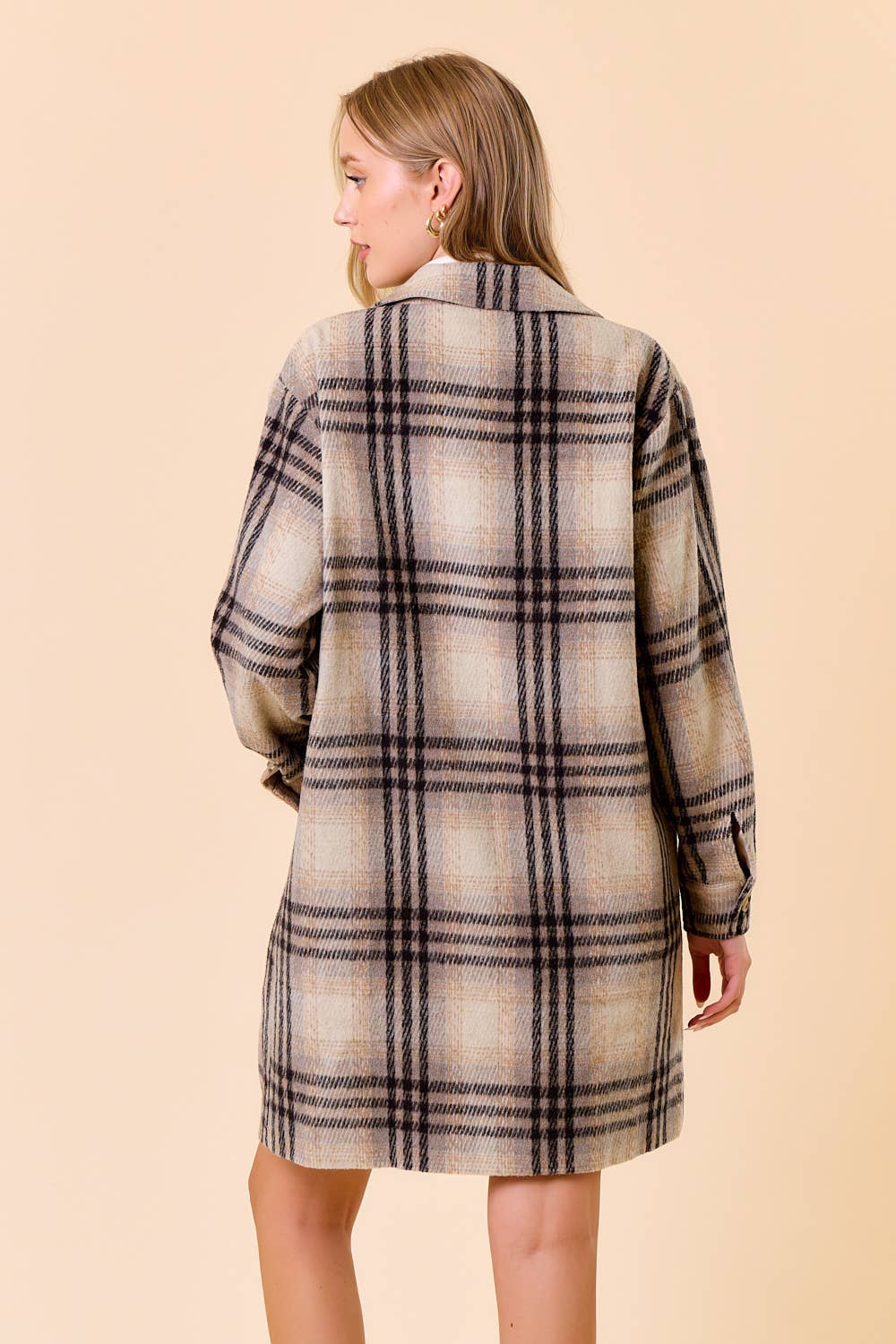 Baxter Plaid Knee Length Coat
