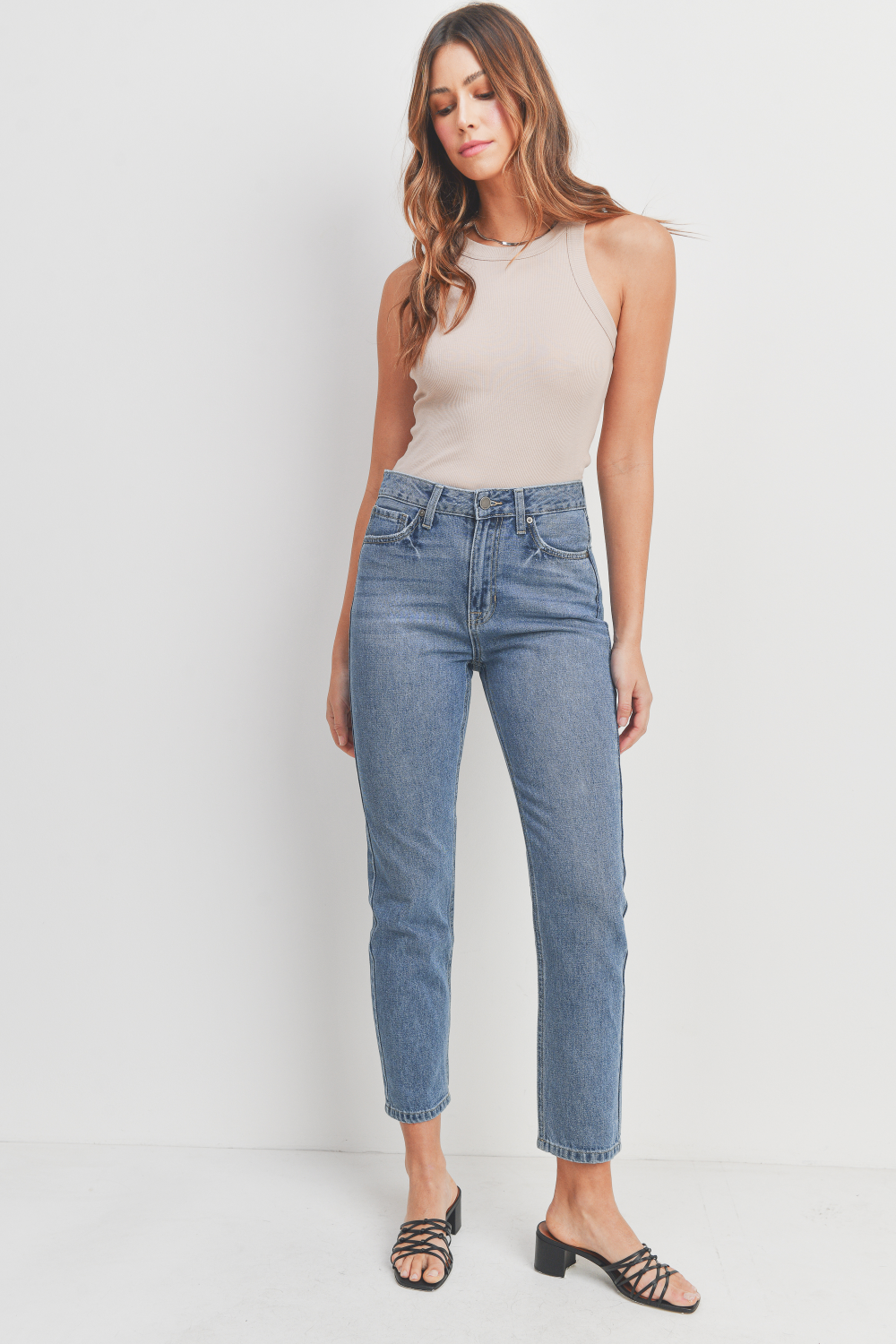 Darcy Non Stretch Mom Jean - Medium Wash