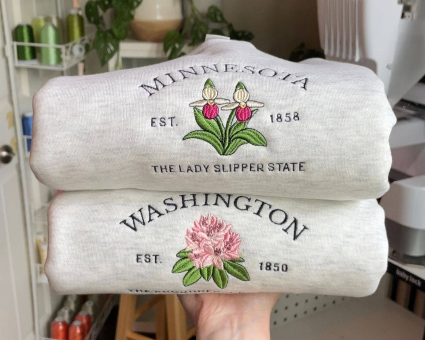 Washington Rhododendron Crew: Oatmeal Heather