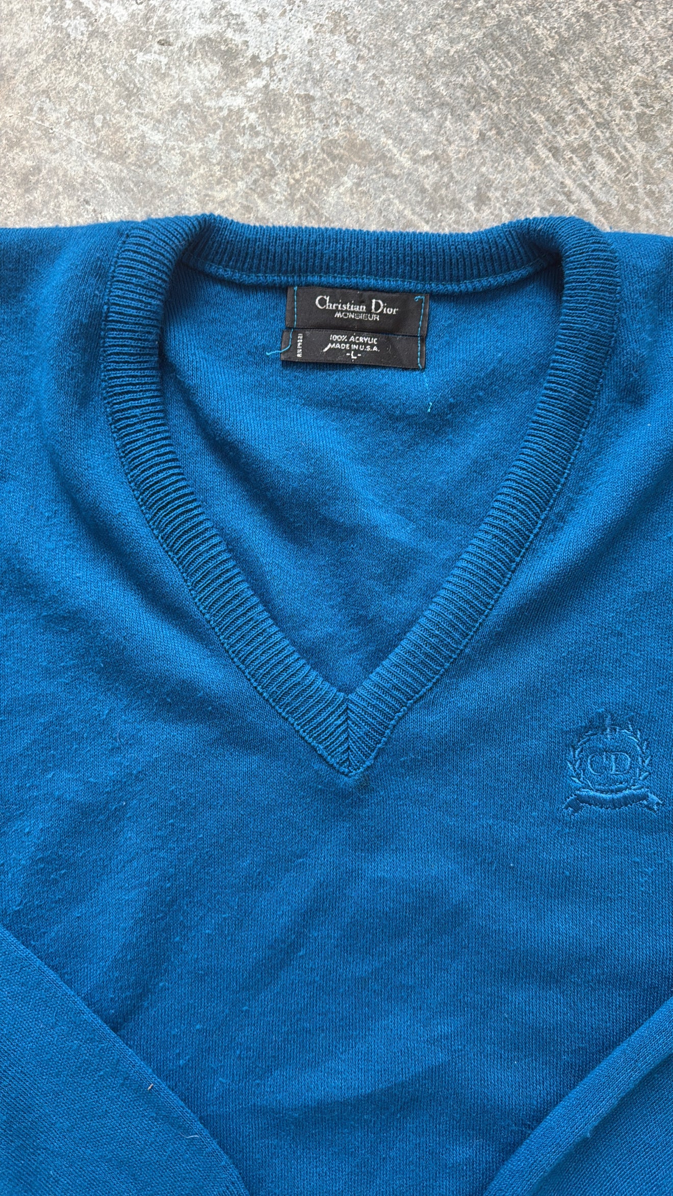 80’s Christian Dior Acrylic V-Neck Sweater