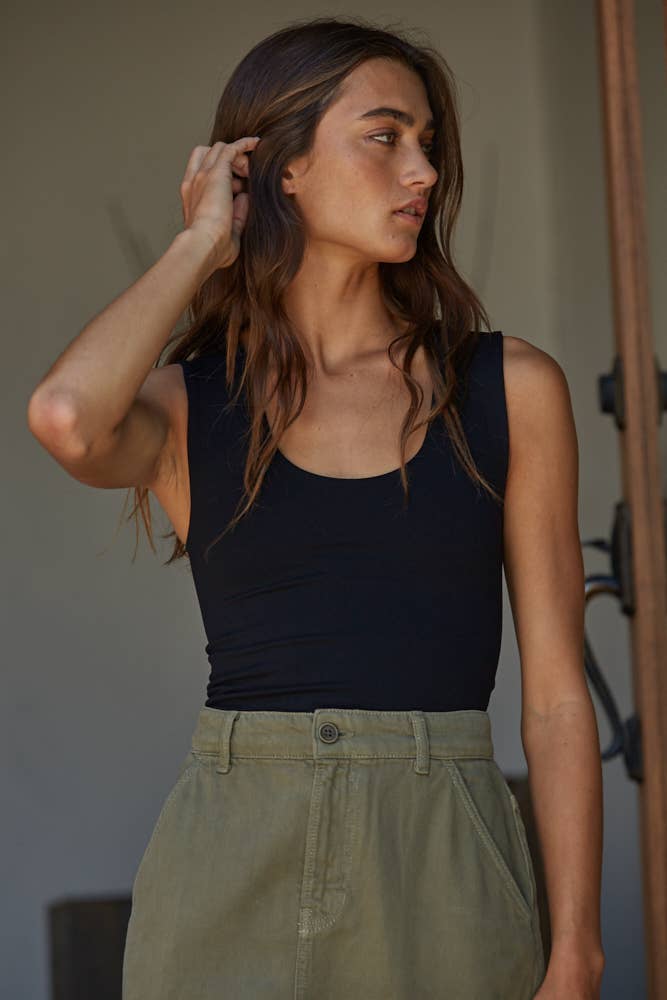 Double Layered Seamless Top: White