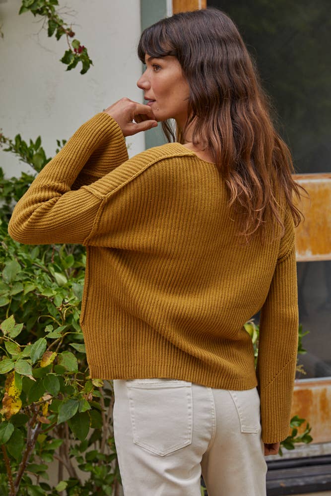 Bernadette Mustard Knit Sweater