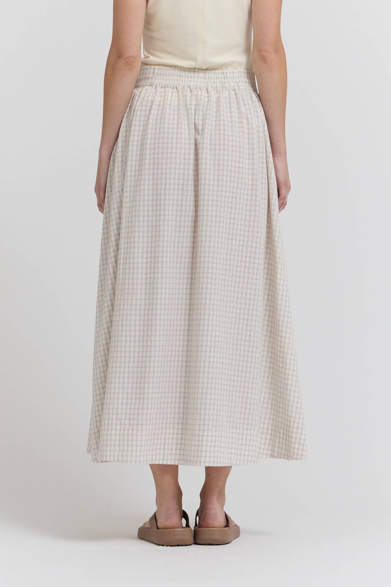 Wrenly Plaid Button Down Skirt