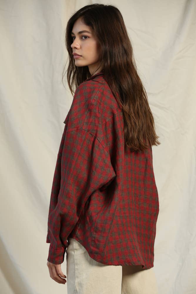 Max Linen Flannel Button-up