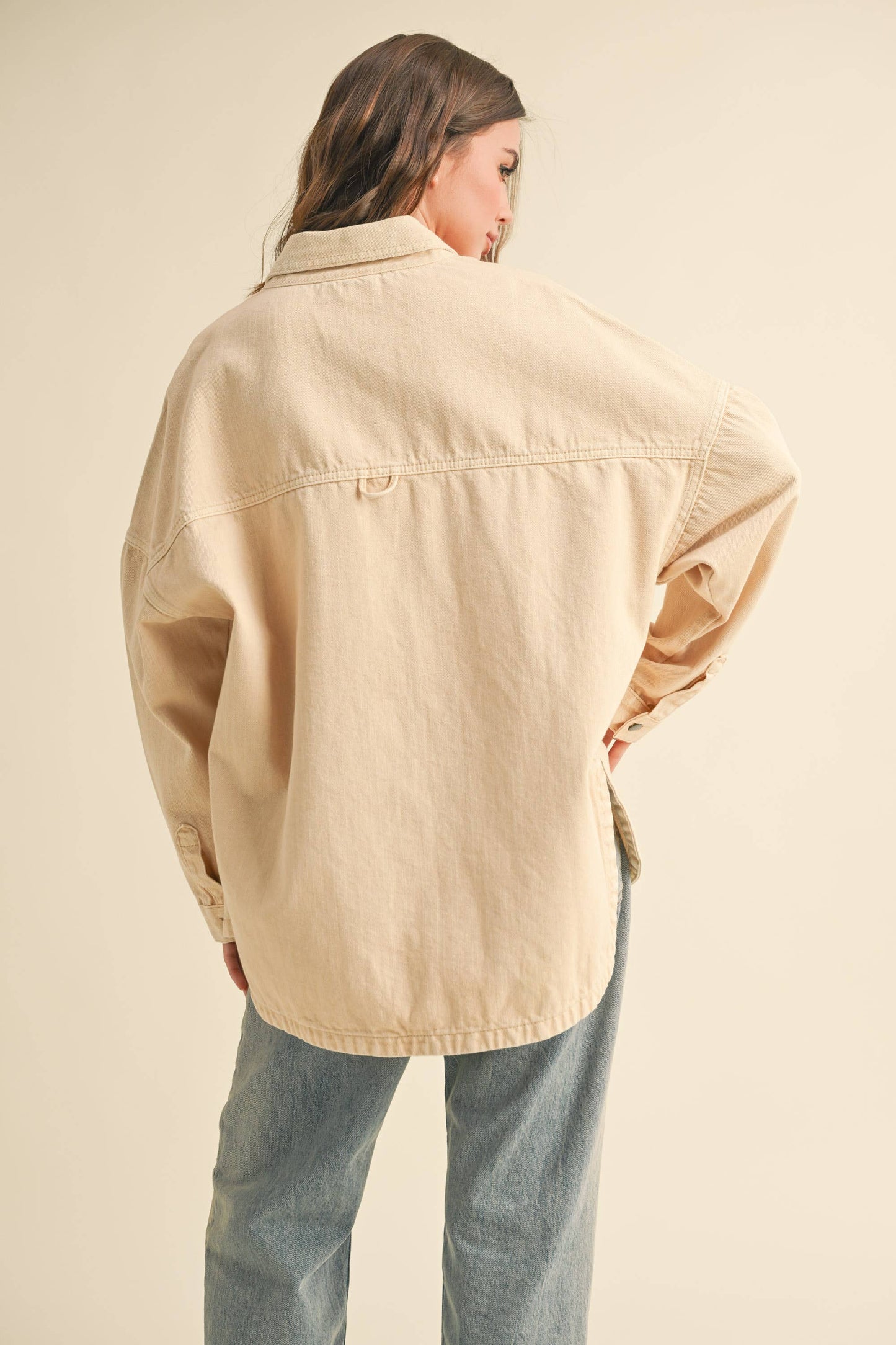Madison Denim Chore Coat-Cream