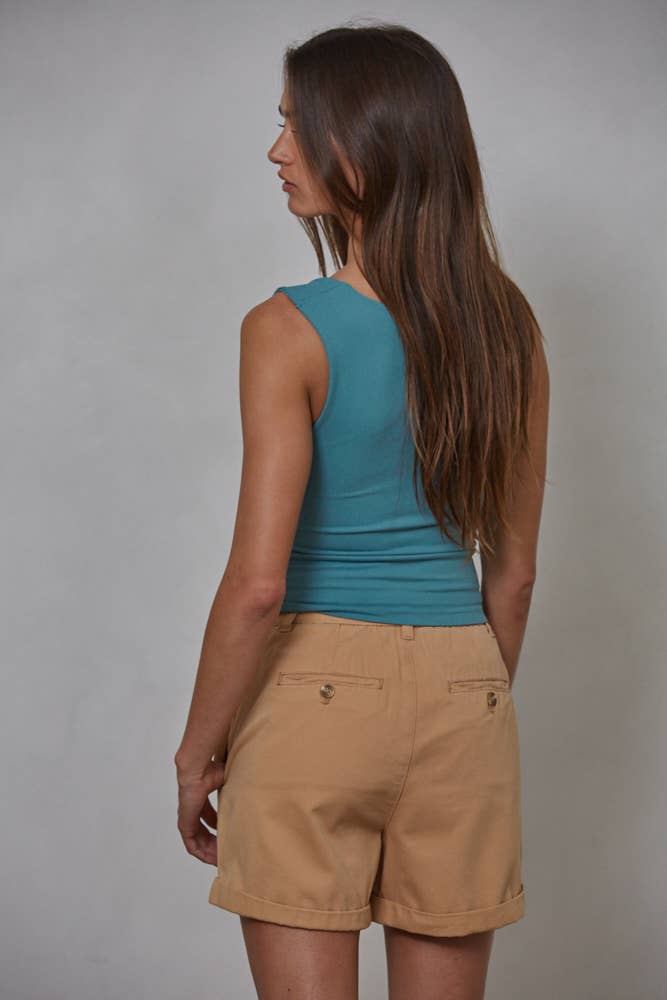 Double Layered Seamless Top: White