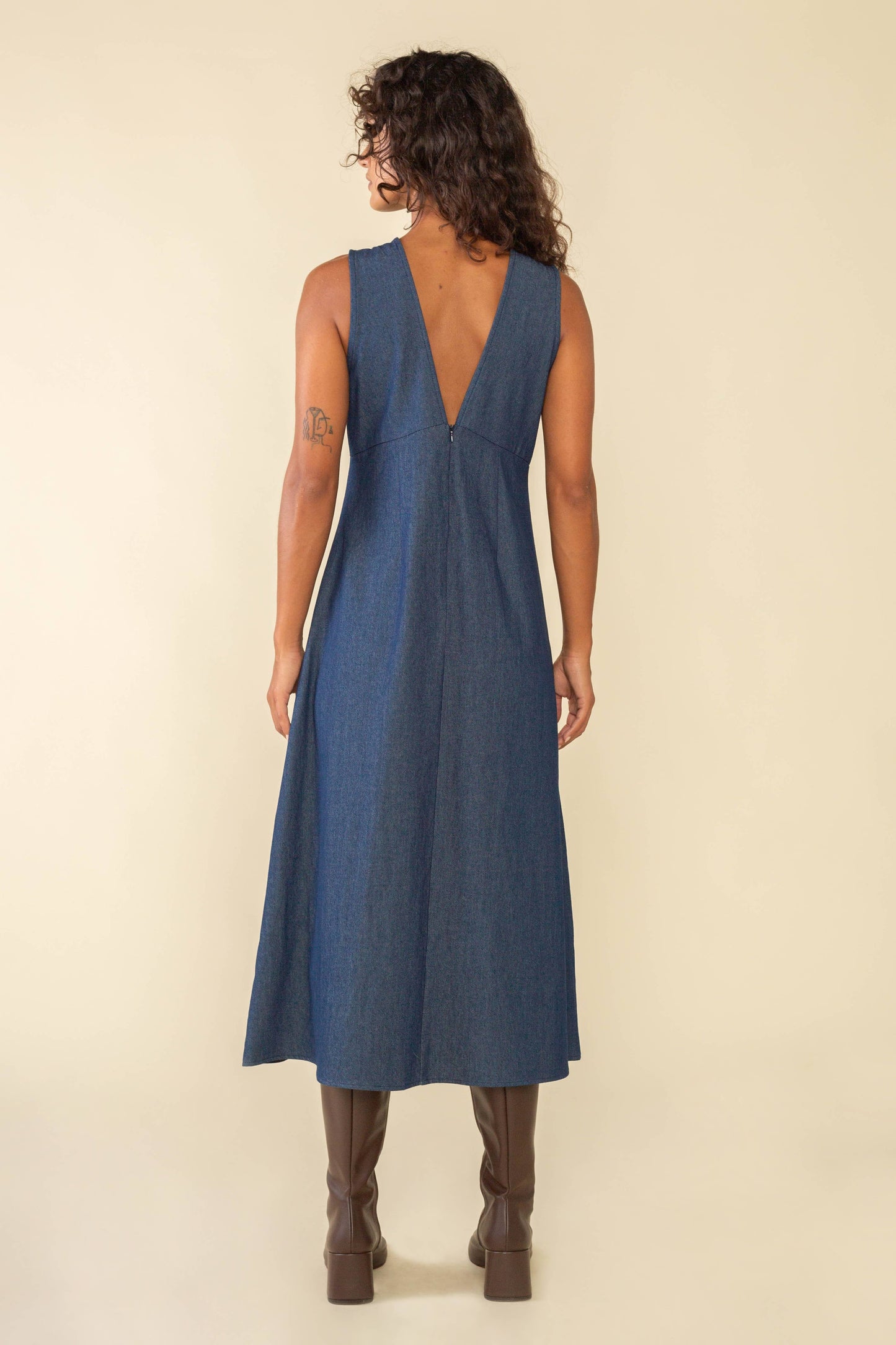 Carson Denim Midi Dress