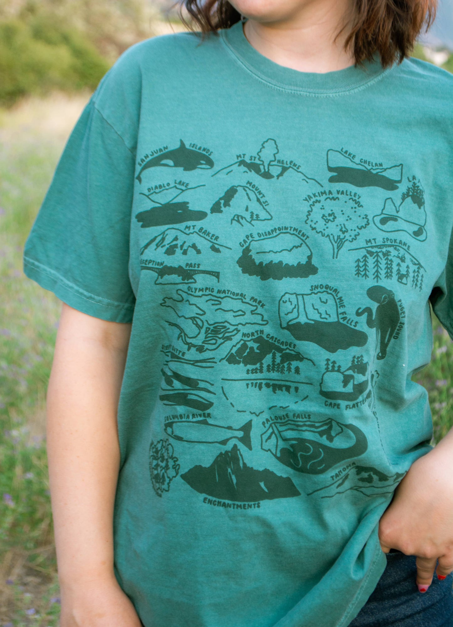 Washington National Parks Souvenir Cotton Tees