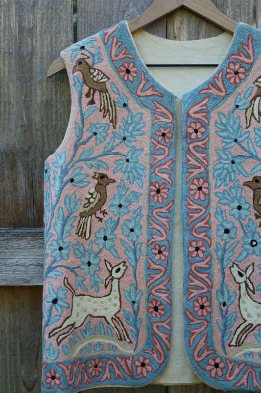Vintage 60’s/70’s Handmade Woodland Vest