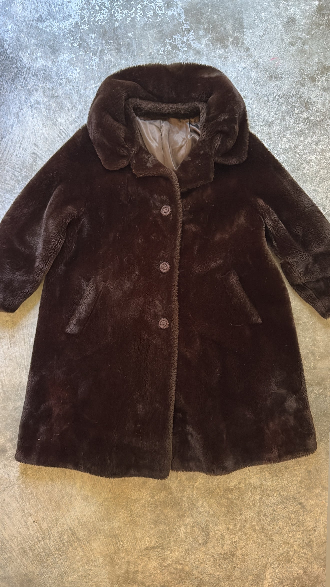 Vintage Faux Fur Long Coat