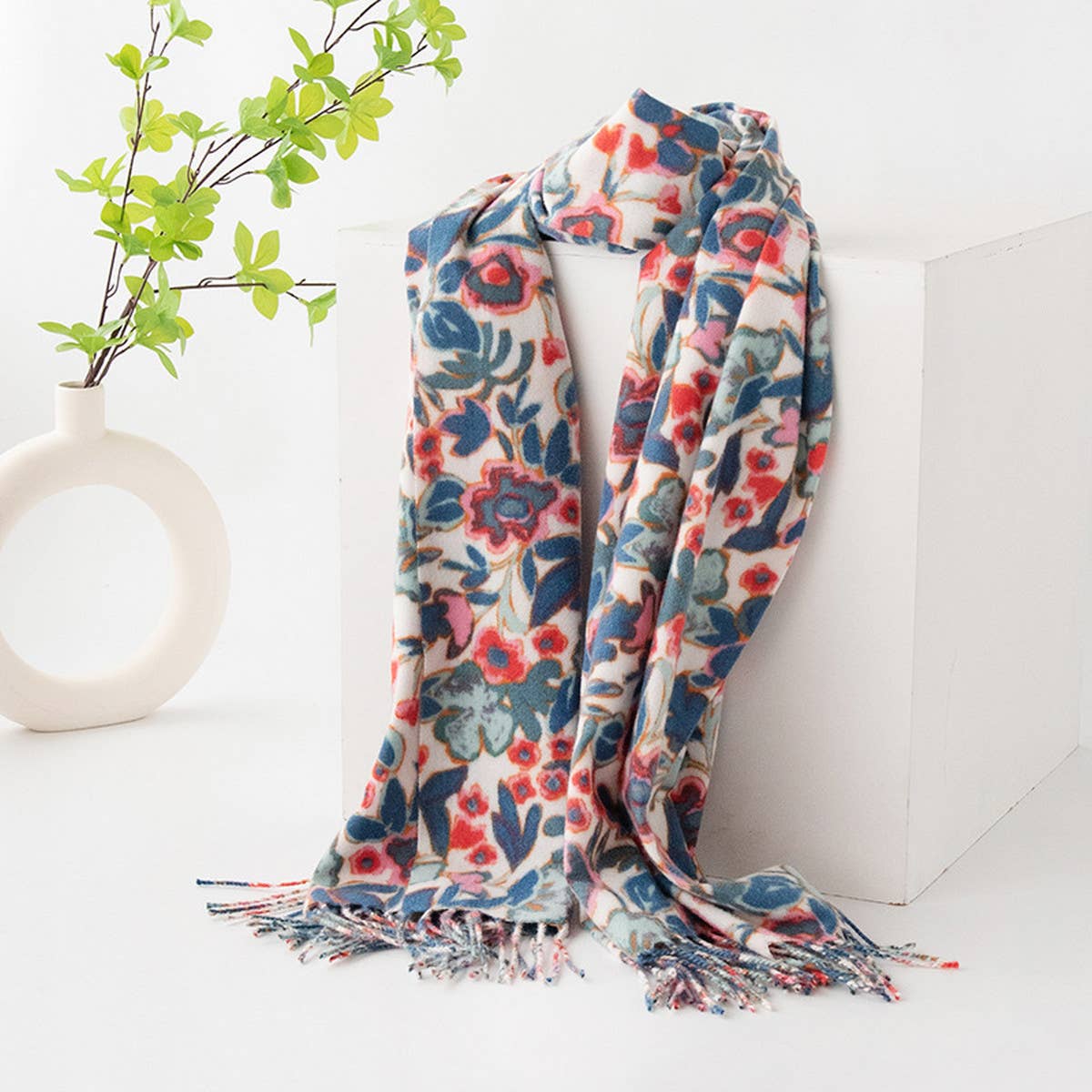 Blossom Soft Floral Large Scarf