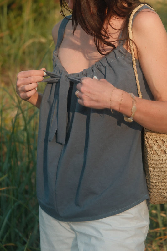 Fay Cotton Adjustable Bow Top