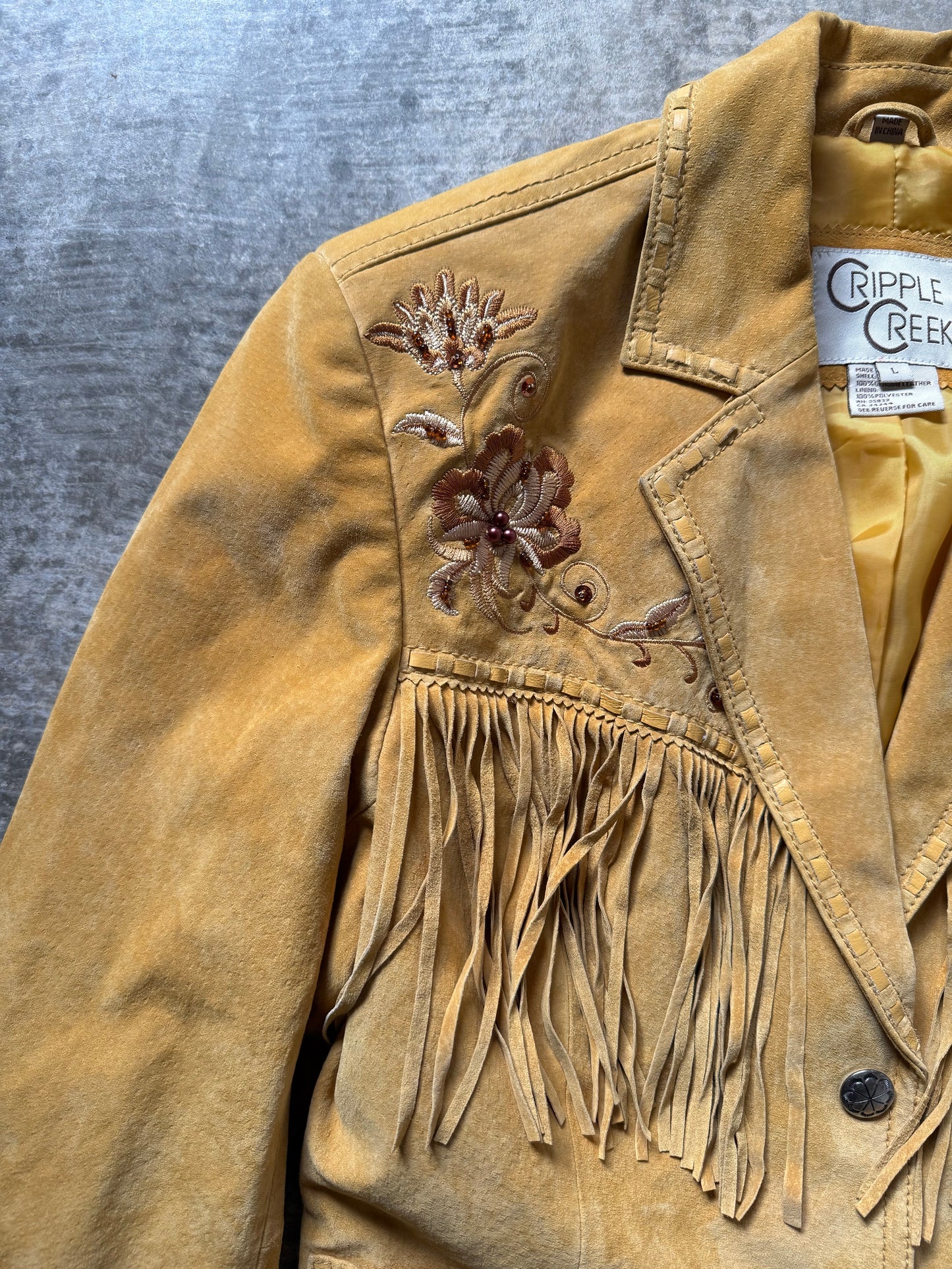 Vintage Geniune Leather Suede w/ Fringe