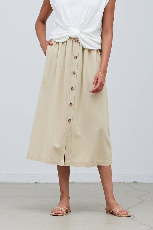 Siri Button Down Skirt