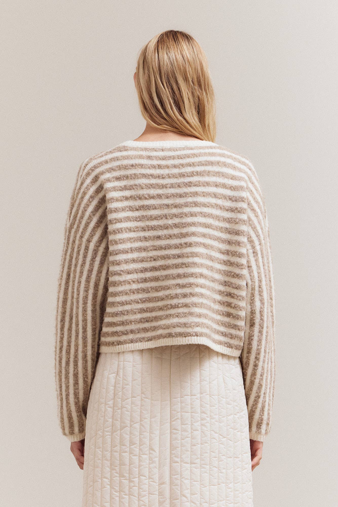 Frida Ivory & Chai Striped Sweater