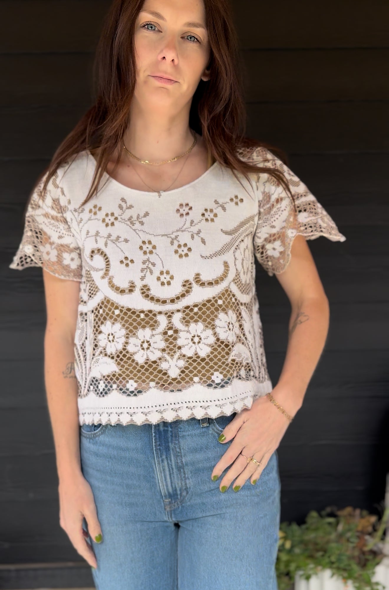 Handmade Vintage Tablecloth Tee