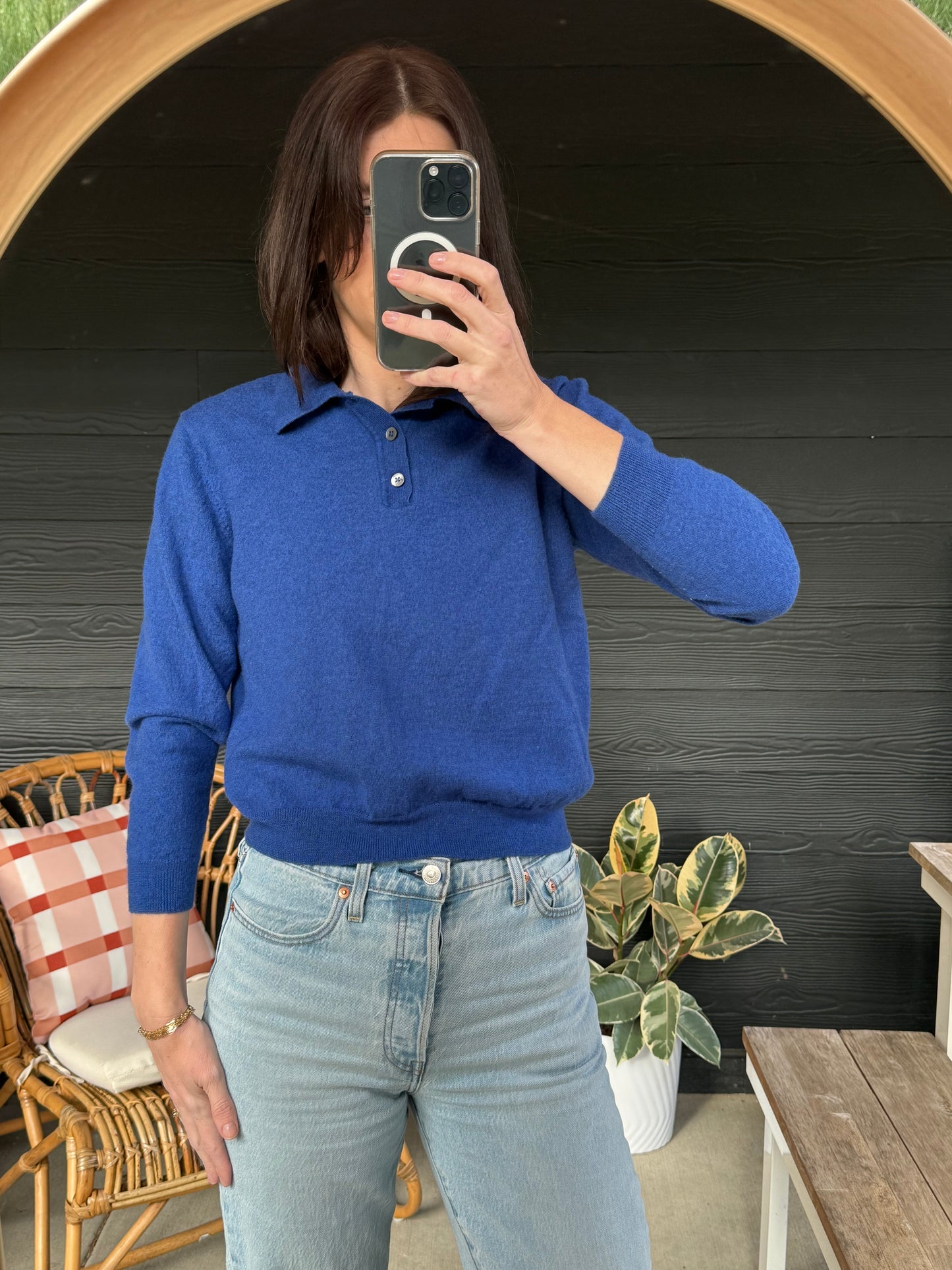 Vintage Cobalt Blue Sweater
