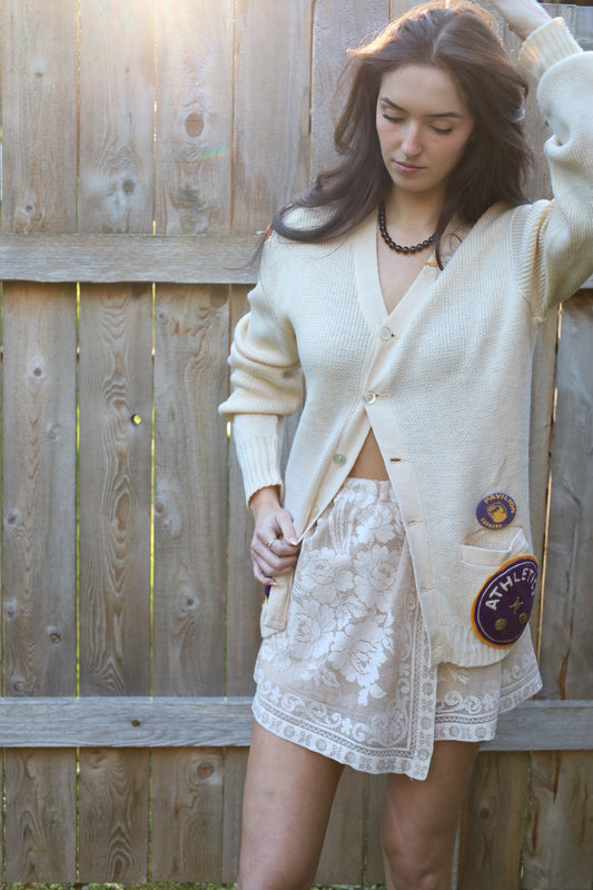 60’s Varsity Wool Cardigan Sweater