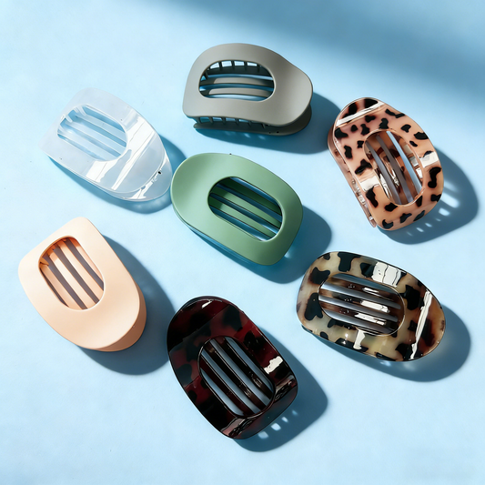 Oval Flat Hair Clip for Women