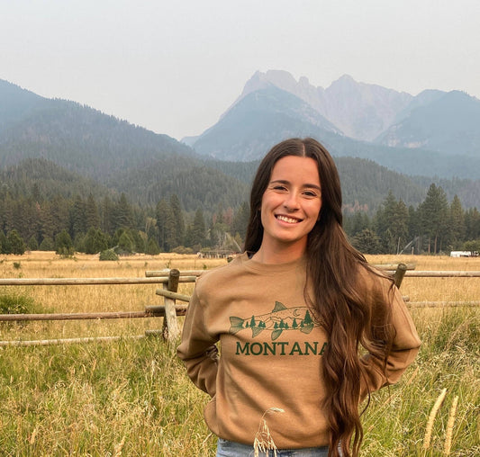 WA Salmon Adult Crewneck Sweatshirt