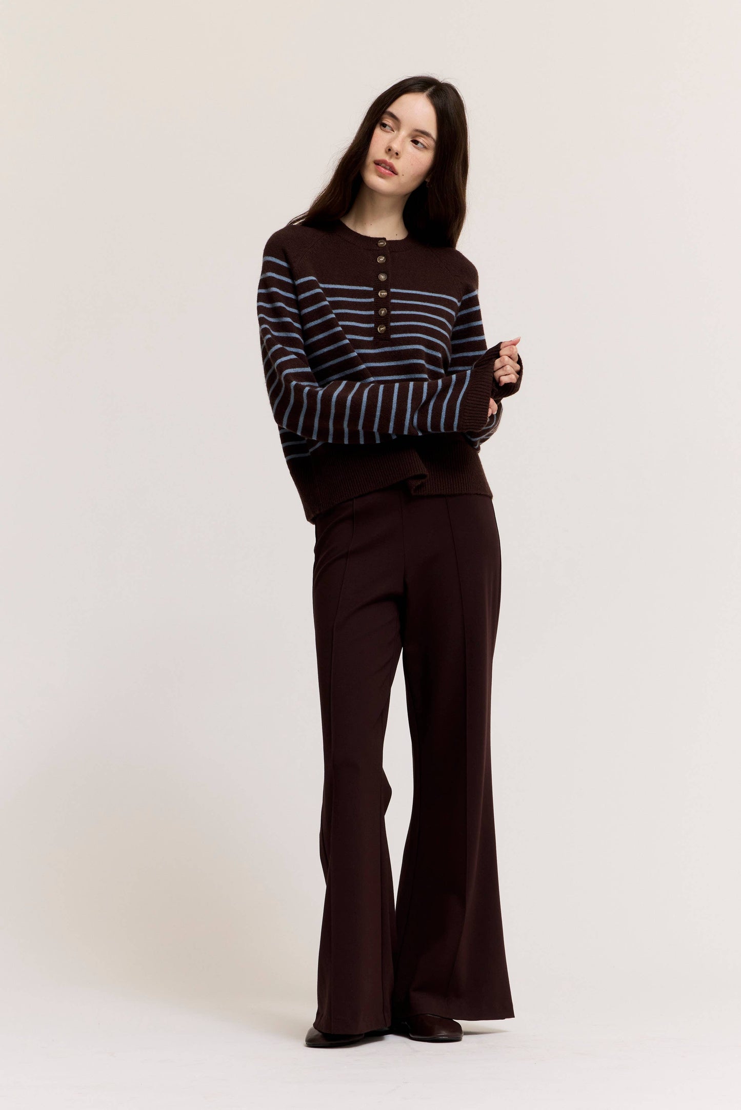 Harper Knit Stripe Henley