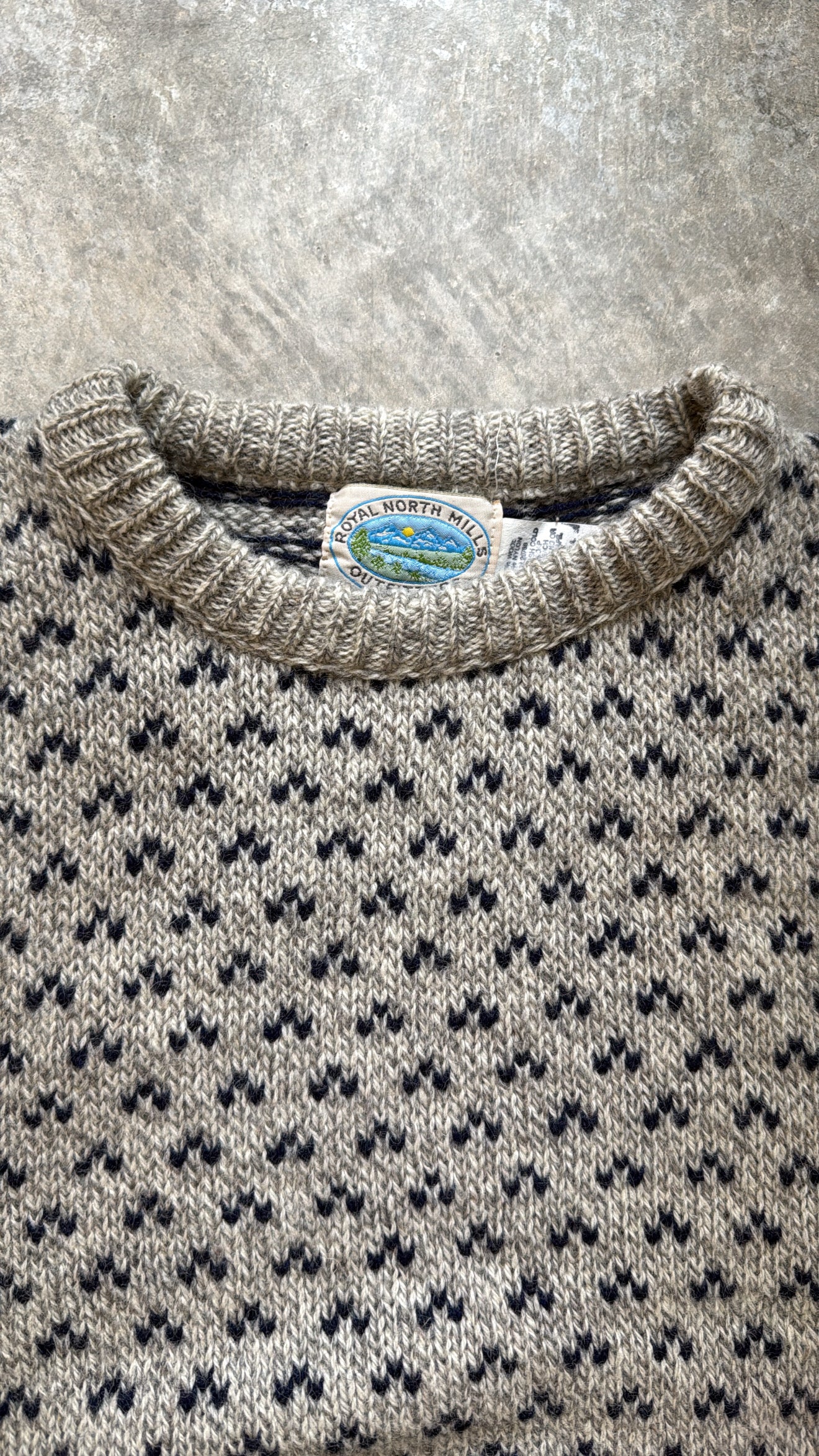 Vintage North Royal Mills Fair Isle Sweater