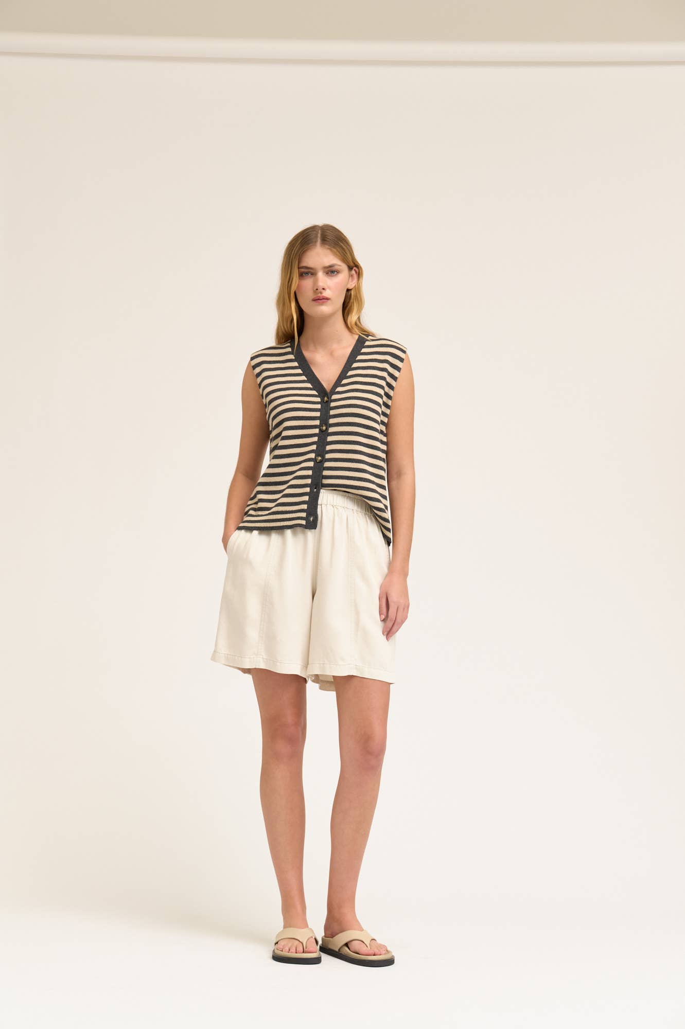 Sylvie Seamed Tencel Shorts
