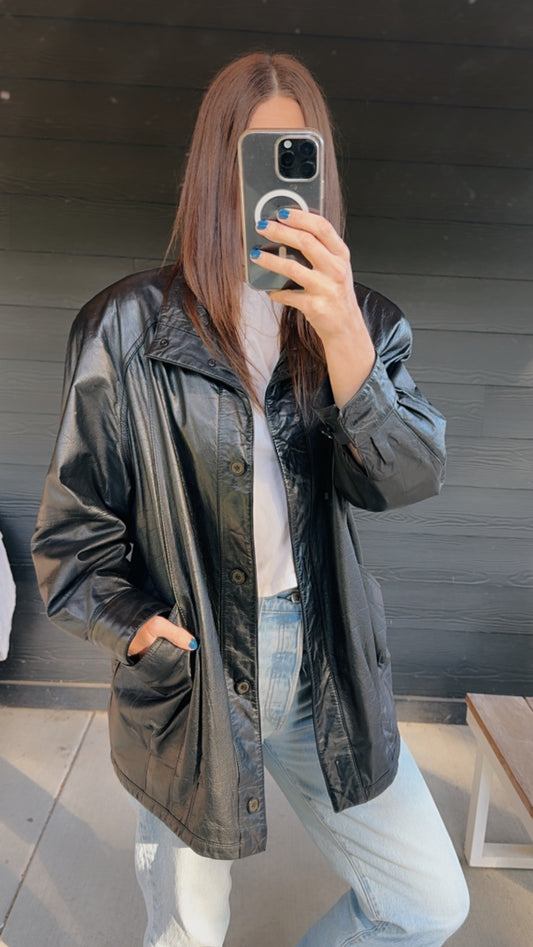 Vintage Genuine Leather Coat
