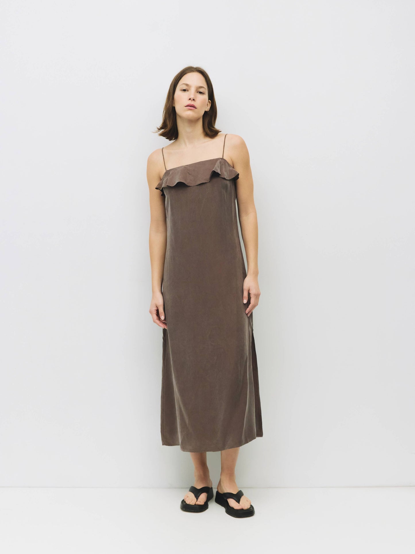 The Marlowe Dress | Modal Ruffled Maxi Dress