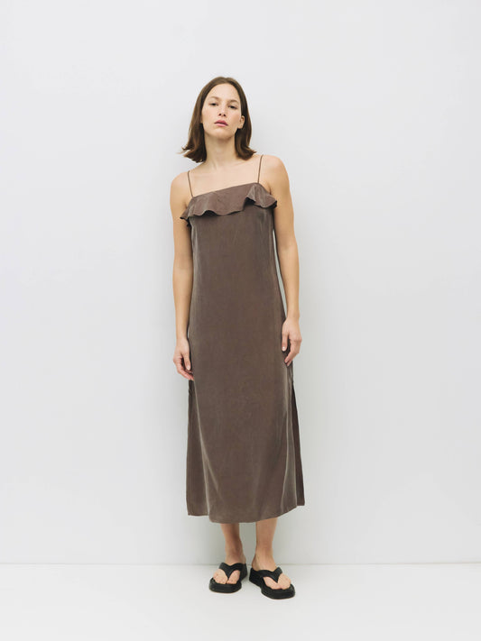 The Marlowe Dress | Modal Ruffled Maxi Dress