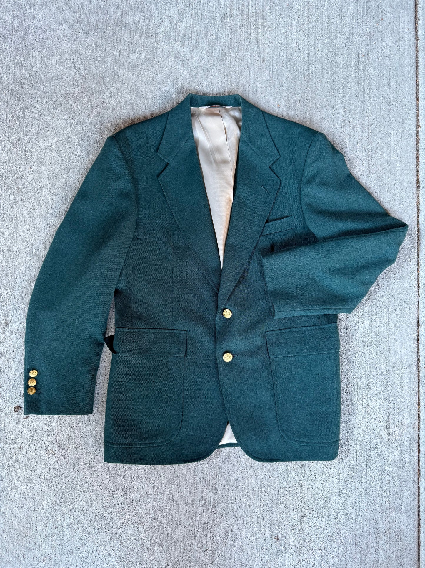 Vintage Teal Suit Coat