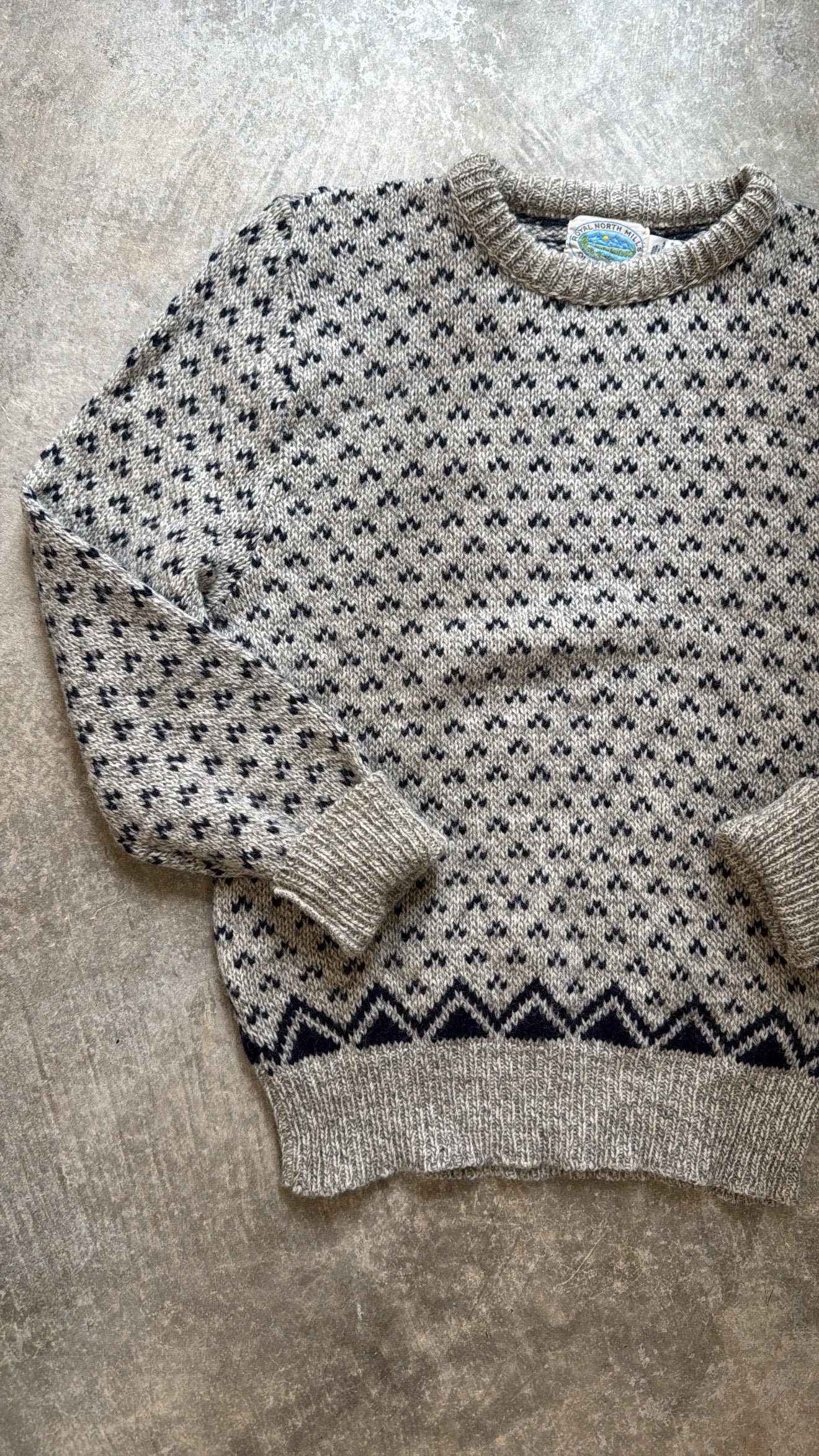Vintage North Royal Mills Fair Isle Sweater