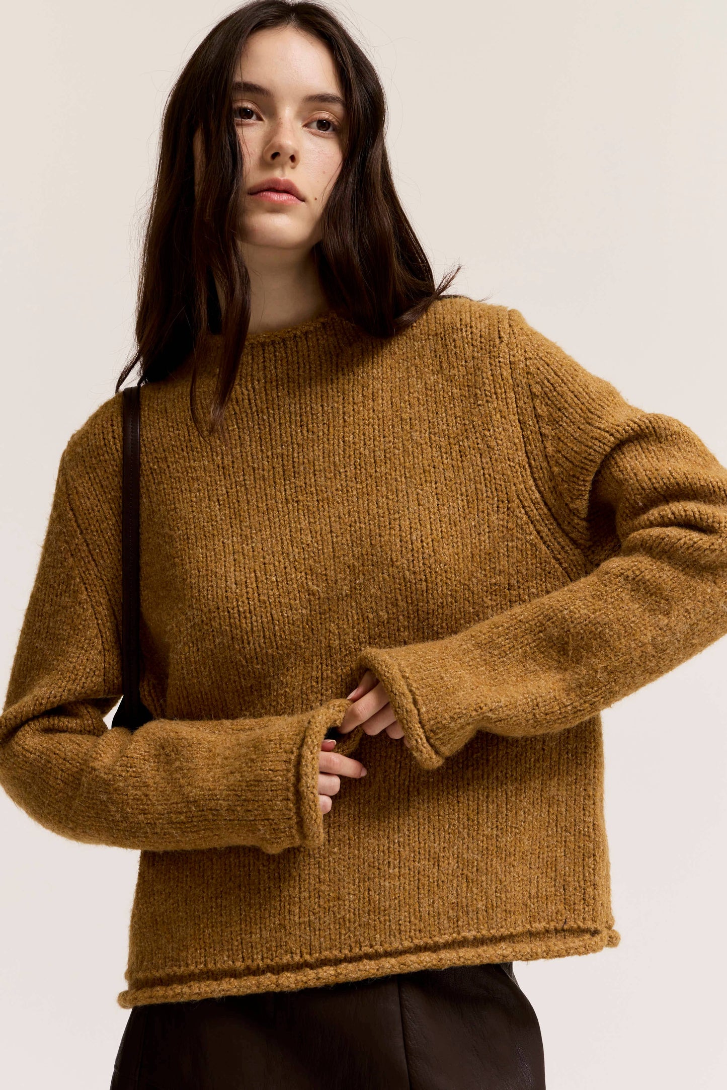 Willa Spiced Rolled Edge Knit Sweater