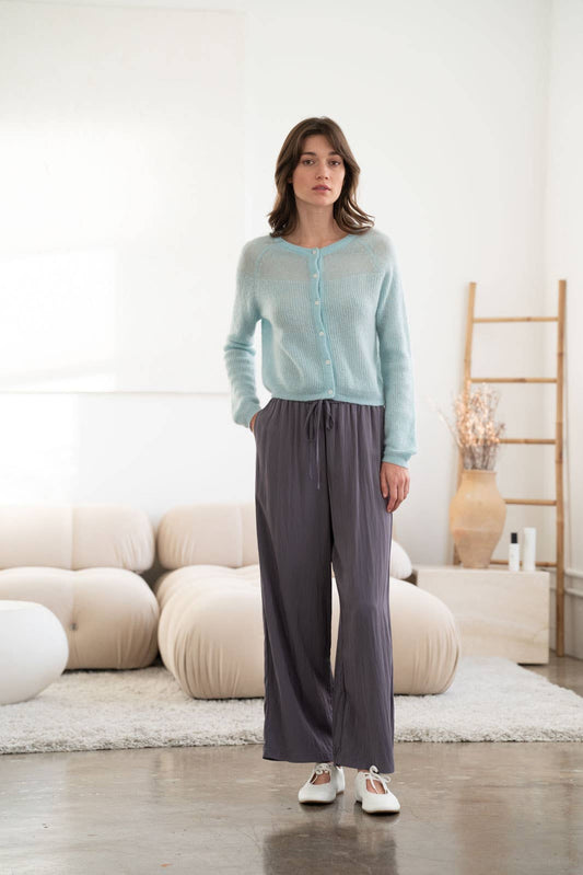 Azure Mohair Baby Blue Cardigan