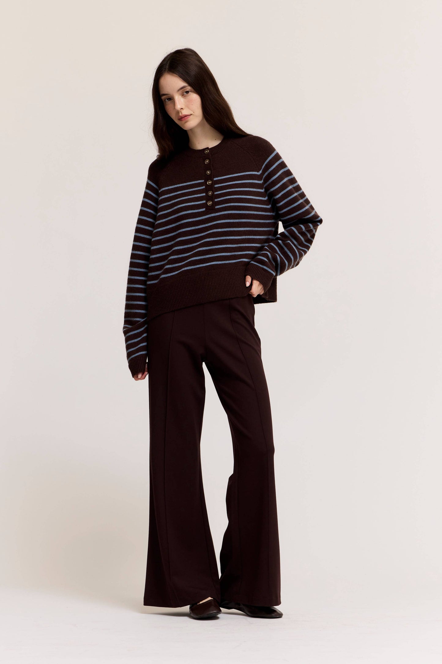 Harper Knit Stripe Henley