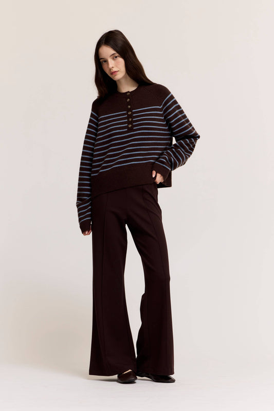 Harper Knit Stripe Henley
