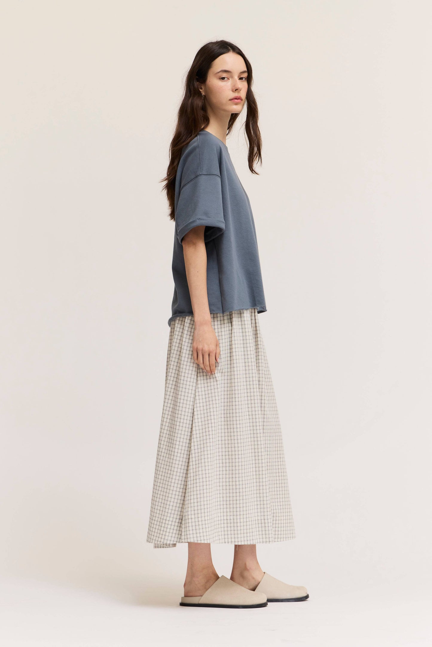 Wrenly Plaid Button Down Skirt